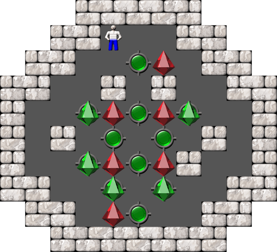 Sokoban Mass Remodel level 1585